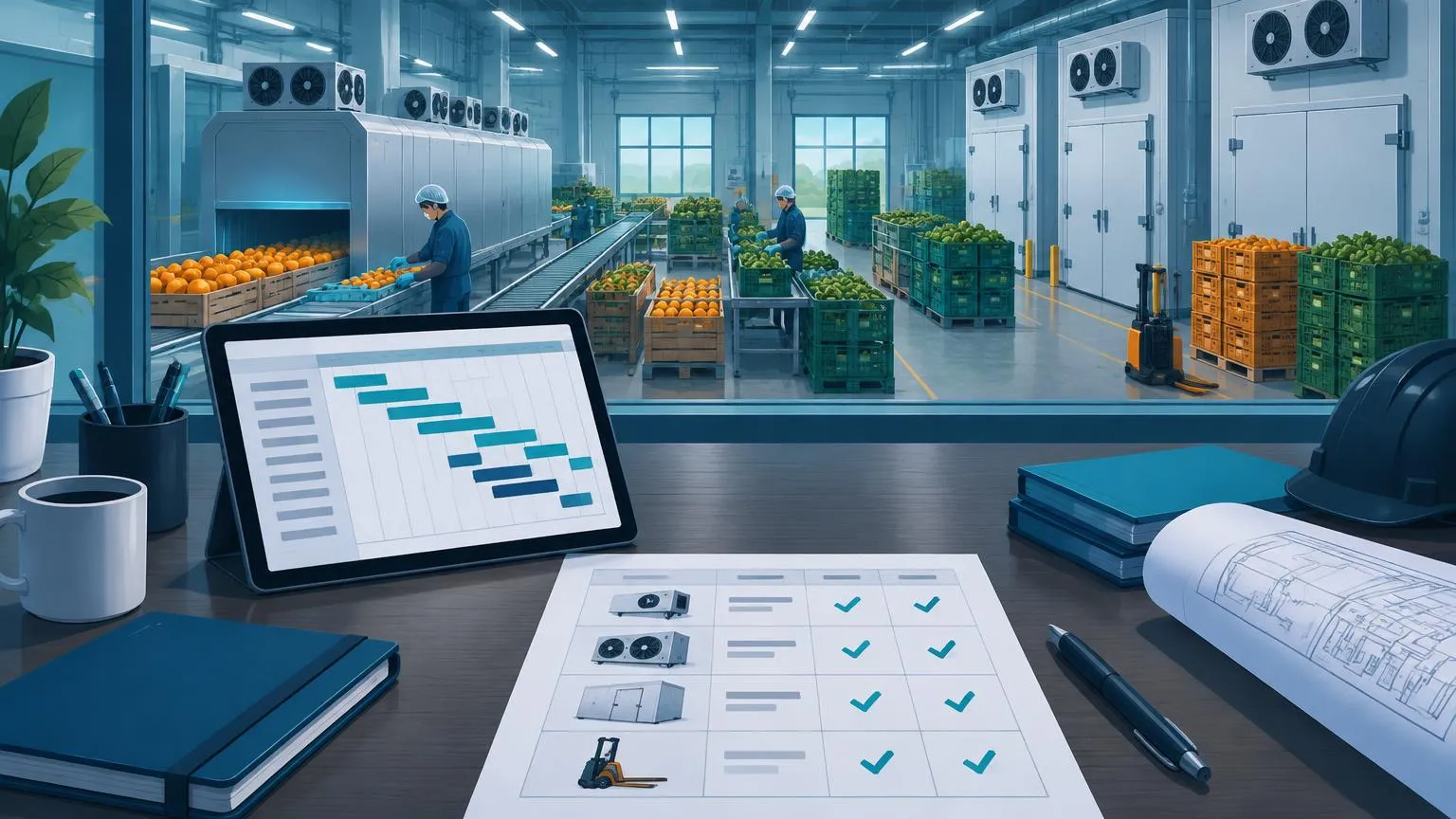 Cold-chain procurement workflow from confirmed need through documented handover
