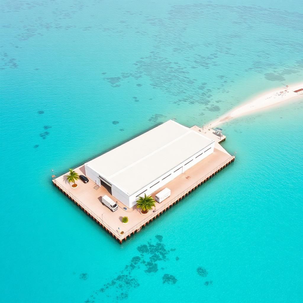 Maldives — Lagoon-side cold storage