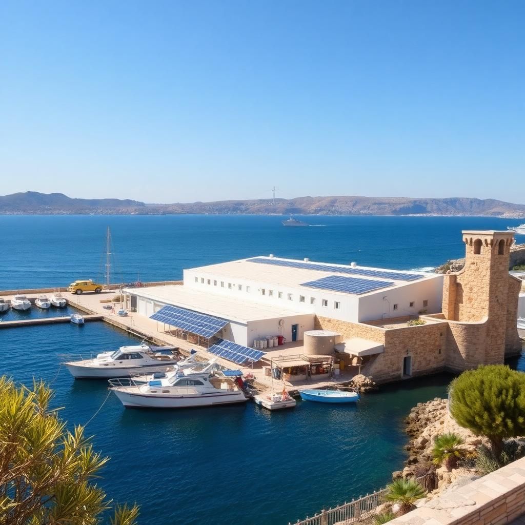 Mediterranean island harbors