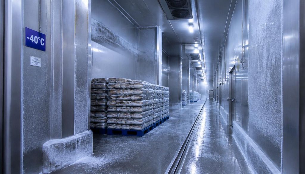 Industrial blast freezer for fast food freezing